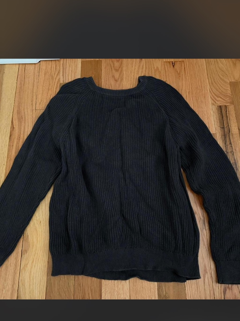 Old Navy Black Ribbed Scoopneck Sweater